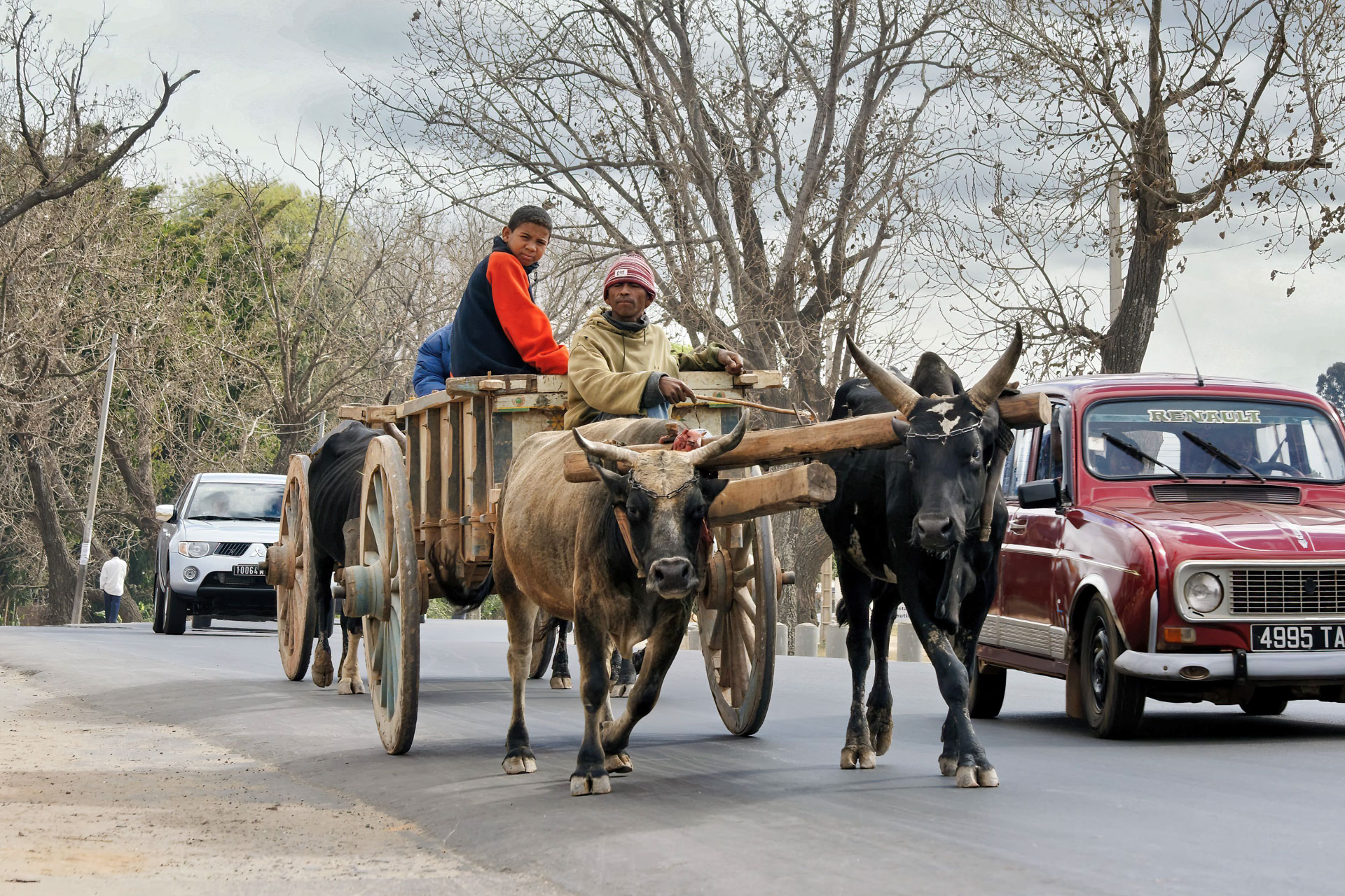 Etwas südlich von Antanarivo ist der Verkehr recht stressbefreit